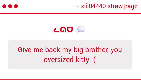 xiii04440's tweet photo. "Give me back my big brother, you oversized kitty :(" 

-> Uhhh...uhh...s-sorry....💦 https://t.co/g2eAGiRRj7