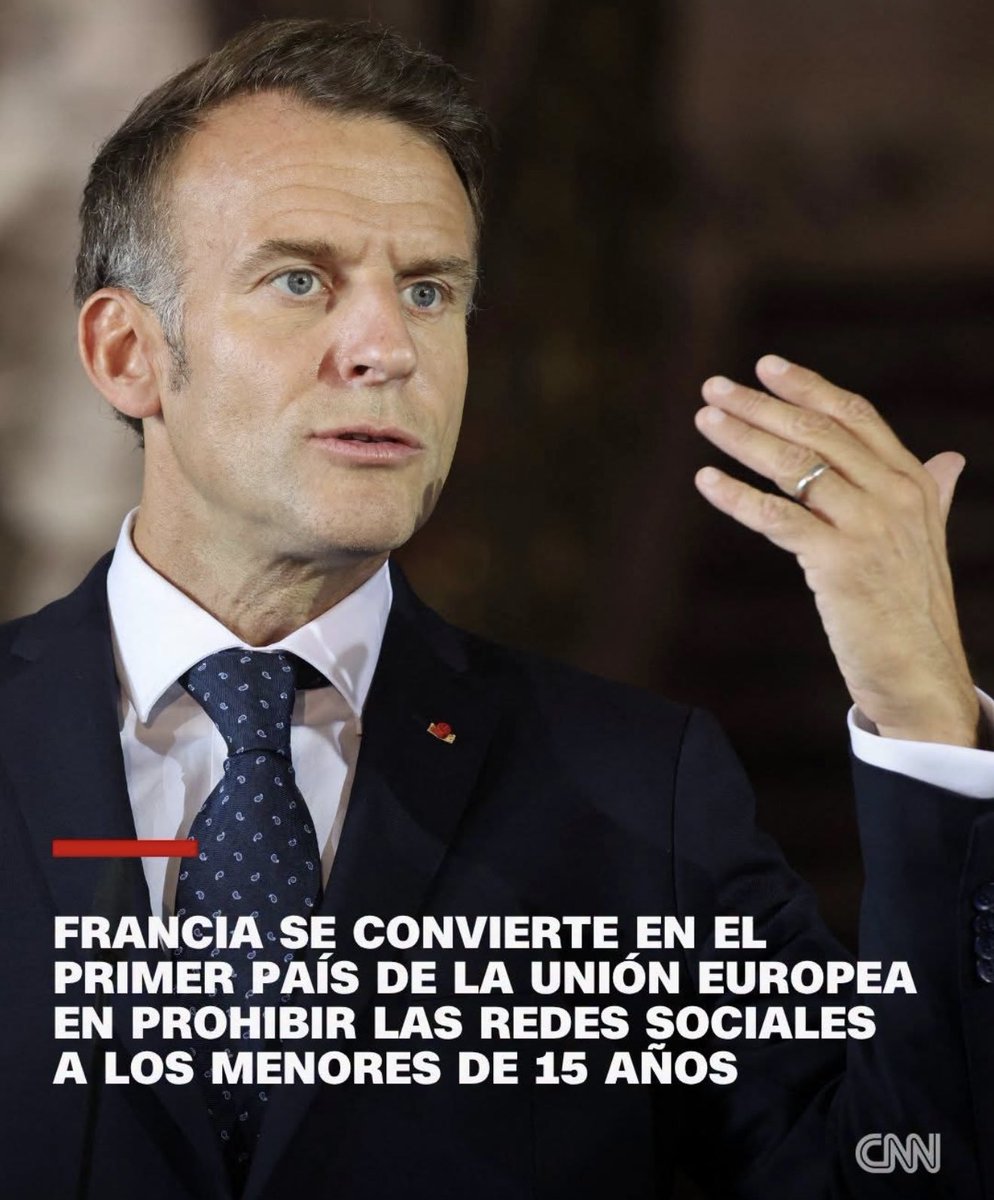 ciprianreyes's tweet photo. La República Dominicana 🇩🇴❓....
Debe tener también una ley como Francia que regule el uso de las REDES SOCIALES a los menores de 15 años #RD #Francia #Macrom
#CiprianReyes2028 https://t.co/jf385JajiK