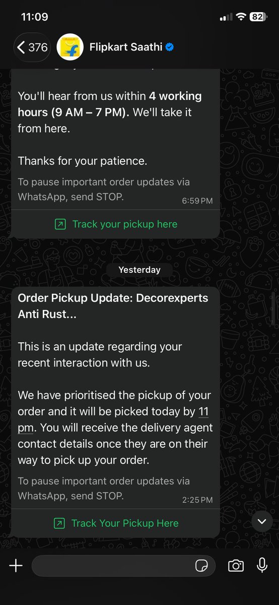 Vinoth__R's tweet photo. Post 3/3
My 4th return was approved on 17 Jul, but as of 23 Jul it hasn’t been picked up. Every day I receive “Pickup unsuccessful. Will try in next 24 hrs.” Please escalate this to the Customer Redressal/Grievance team, complete the pickup, and refund. #uninstall @Flipkart https://t.co/z3oVxhbsm9