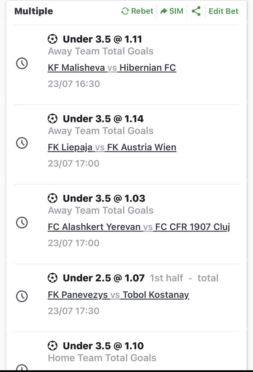 DailyC213's tweet photo. ⚽ Under 3.5 Team Goals

🎯 Odds: 100.00
🎟️ Booking Code: 2BQG1S
⏰ Kick-off: 16:30

#SportyBet #Football #BookingCode https://t.co/aKt6zuFWwR