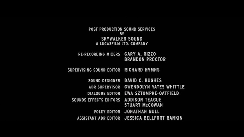 skysoundfanatic's tweet photo. Skywalker Sound credits for THE MATADOR (2005) featuring creatives David C. Hughes, Richard Hymns, Addison Teague & Stuart McCowan, and Gary Rizzo & Brandon Proctor.
#SkywalkerSound #Lucasfilm #sounddesign #soundeditorial #soundmixing #audiopost #postproduction #WaybackWednesday https://t.co/EP7rhqHlBp