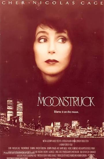 TCMComingUp's tweet photo. #ComingUpOnTCM 

MOONSTRUCK (1987) Cher, Nicolas Cage, Olympia Dukakis, Danny Aiello
Dir.: Norman Jewison 5:00 PM PT

A level-headed bookkeeper falls her fiancé's brother.    

1h 42m | Comedy | TV-14

#TCM #TCMParty https://t.co/0r5YUIJCOc
