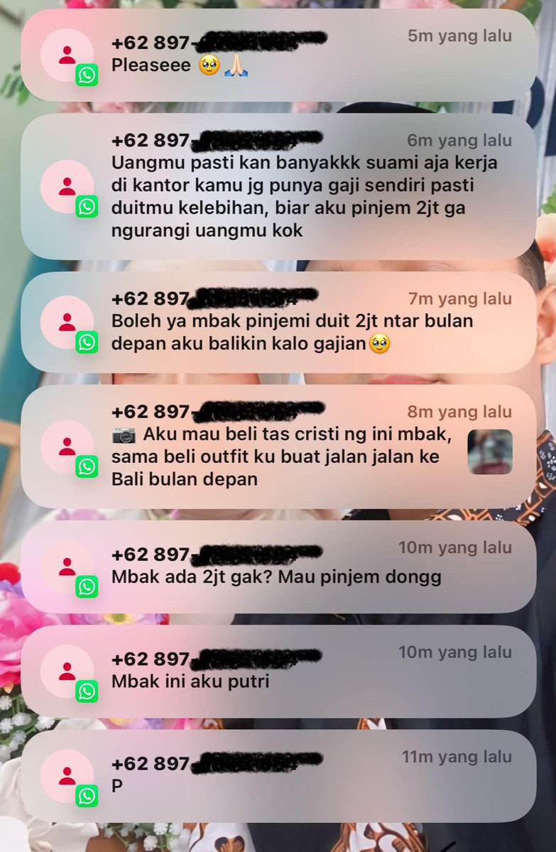 ledywilonajk's tweet photo. Udah lama ga ketemu tbtb ngechat gaada angin gaada ujan gaada salam jg mau pinjam uang 2jt.
Enaknya dibls gimana ya tmn kaya gini??￼

cc:defarell_ https://t.co/aP2yP06VKZ