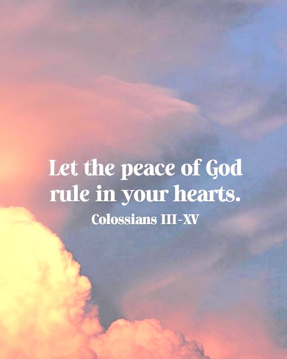 MMcLaughlinsong's tweet photo. Let the peace of God rule in your hearts. -Colossians 3:15

Jesus, help this verse be true in my innermost being. 

Not because I am striving to trust.
But because I remember you are so trustworthy. https://t.co/mMY5j42WqY