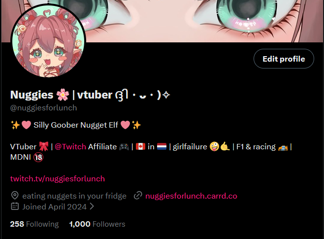 nuggiesforlunch's tweet photo. We hit 1K followers 🥹 thank you all for supporting this nugget! 🩷

Please also follow my other socials, which will be posted in the comments below. 

It takes a couple of seconds, and I promise you it will make me feel more motivated to put out more silly content for you all 🫶 https://t.co/DhrZtXUddy