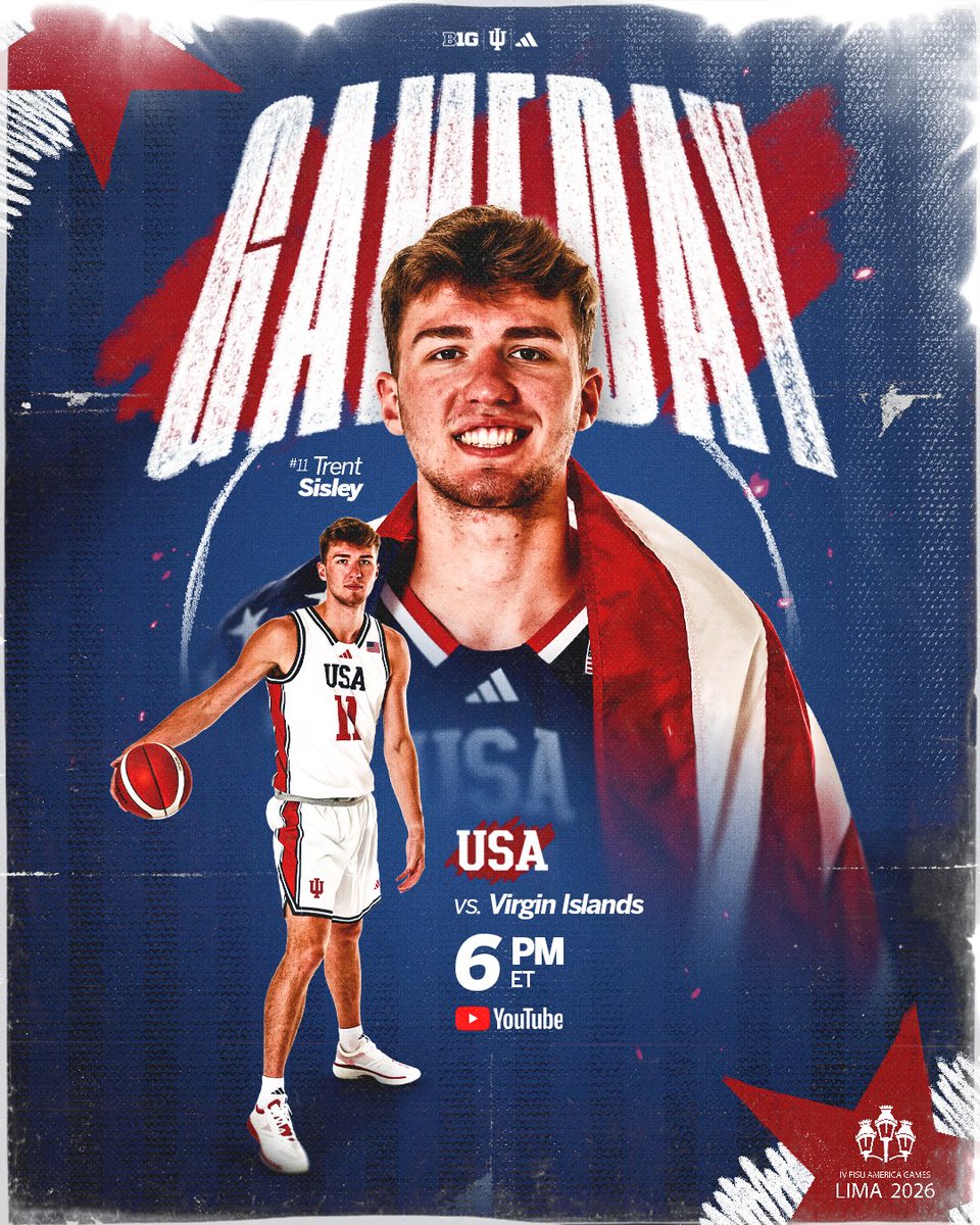IndianaMBB's tweet photo. Gameday no. ✌️ in Peru.

🆚 Virgin Islands
⏰ 6 p.m. ET
📺 https://t.co/JU8wAdmY9y
📍 Lima, Peru https://t.co/UyZg50ocsR