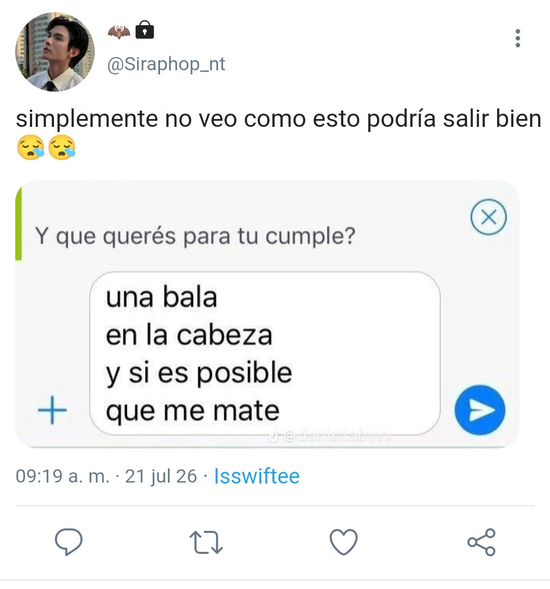 Isswifteee's tweet photo. {🥀} 53 - Chico normal. https://t.co/FoYG1jnx6Q