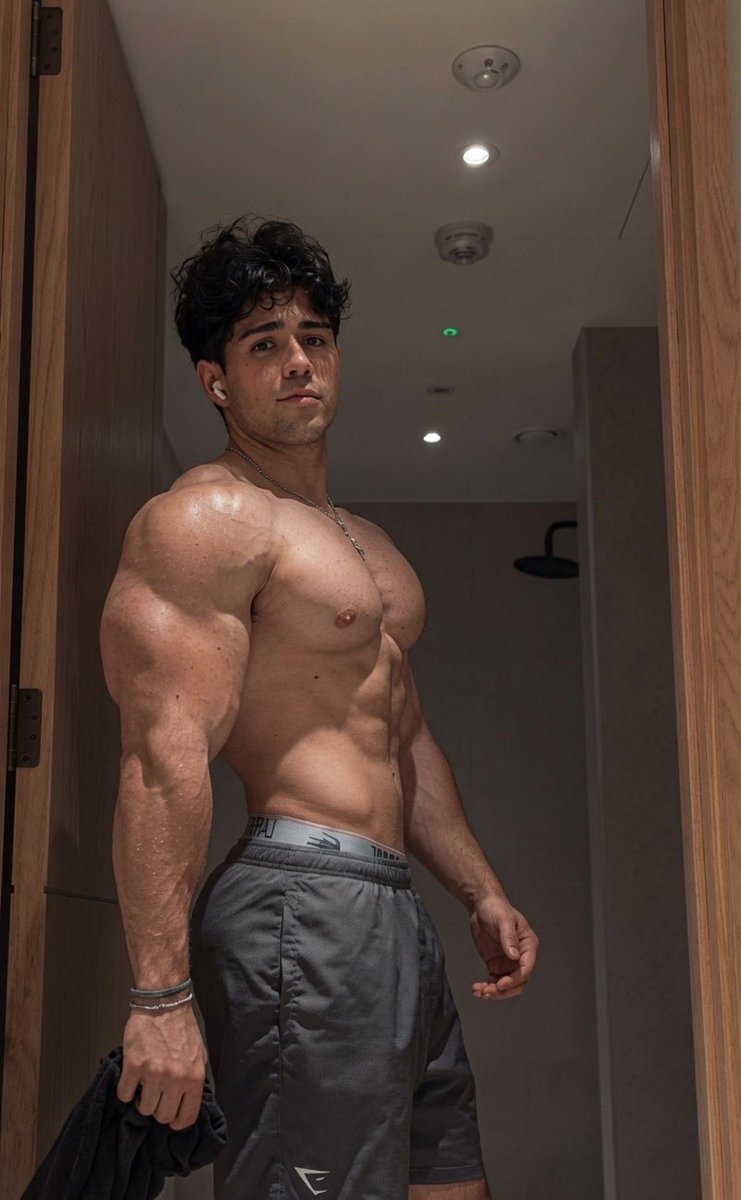 MoonlitVibesX's tweet photo. Benji fresh out the shower, muscles pumped and ready to dominate the day 💪
~ Benji Krol ~

https://t.co/G3ECVYJv9F
#benjikrol #daddy #musclenerd #bodybuilding #goon #showerglow #muscleworship https://t.co/WvENGbJcr2