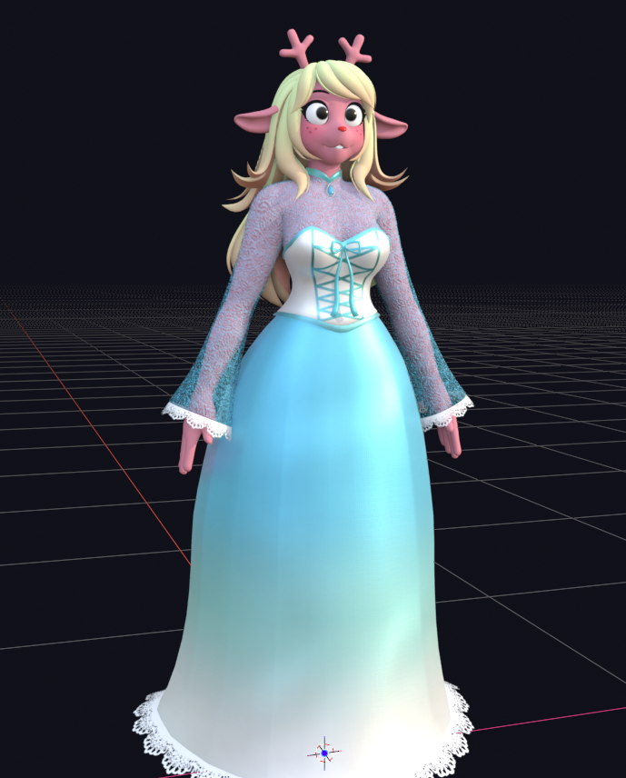 LizieDoodle's tweet photo. I put a love into this model this time around as usual, and the results are amazing! Always wanted to do Noelle justice and give her a beautiful gown💖 https://t.co/yZUseY6key