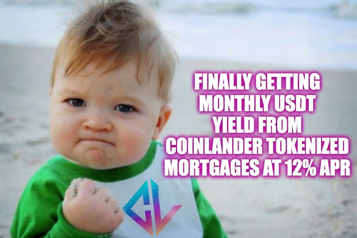 coinlandercom's tweet photo. When your USDT hits your wallet every month from tokenized mortgages.
No stress. Just 12% APR consistency.
CoinLander hitting different.
https://t.co/w4ShFCTiMd
#CoinLander #USDT #RWAFi https://t.co/m8ut2jTbhJ