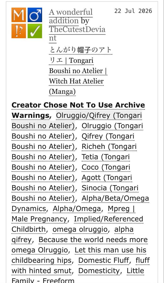 JuLilimolia's tweet photo. [QiOlru Fanfic rec #109] [Mpreg Fanfic rec #11] A wonderful addition
By TheCutestDeviant

A lovely fic. 

A story that follows the pregnancy journey of Olruggio and Qifrey, resulting in their perfect bundle of joy.

https://t.co/eOJVopCxeI

#キーオル #QiOlru https://t.co/DC7ao78BBh