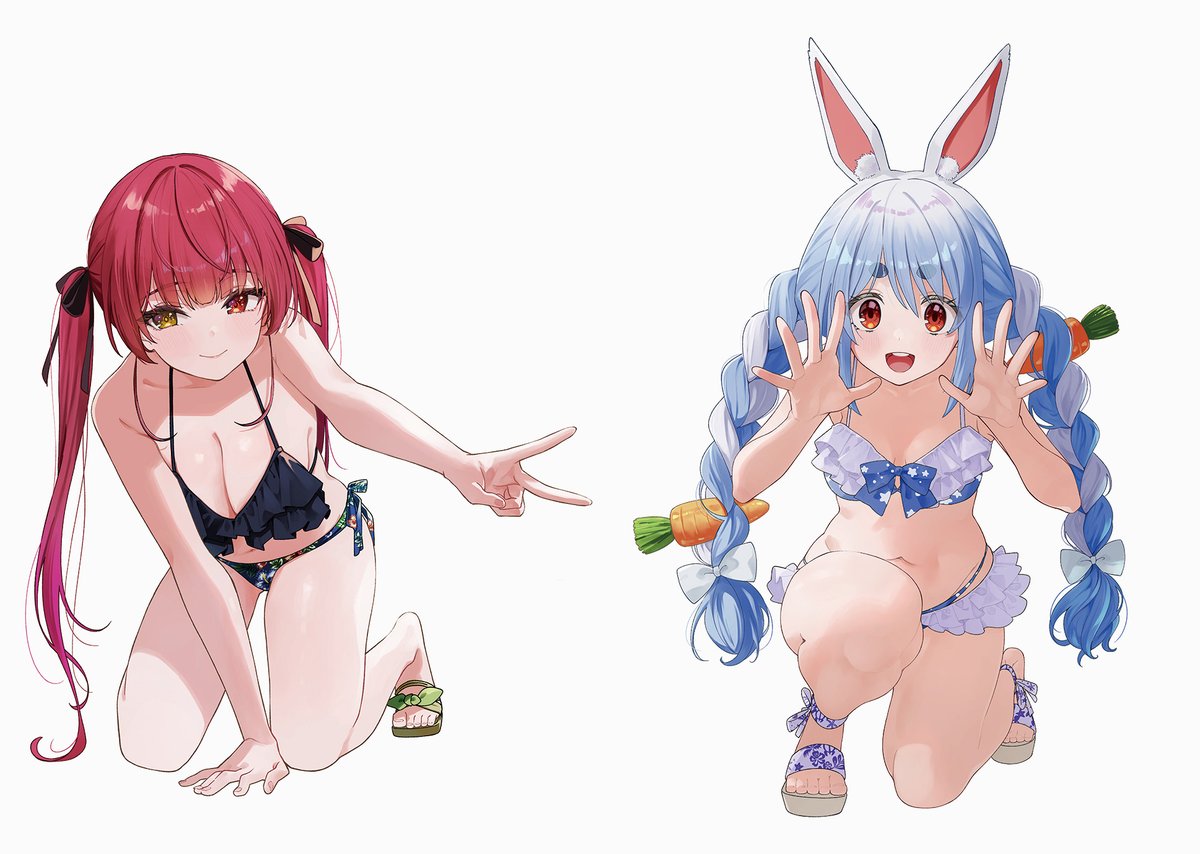 newatasom's tweet photo. 夏は水着だね
＃マリンのお宝
＃ぺこらーと https://t.co/MVlL1Y3FAP