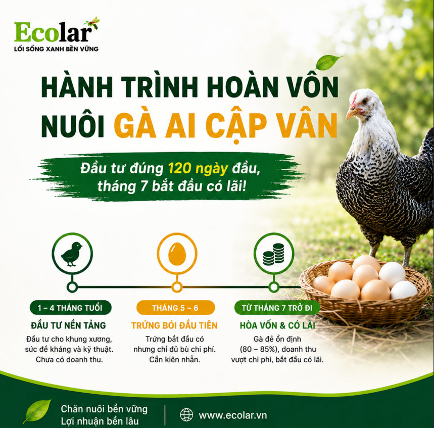 TranMinhEcolar's tweet photo. Đừng vội xuống tiền mua gà giống, nếu bạn chưa tính được lộ trình hoàn vốn 8 tháng của lứa Gà Ai Cập Vằn này! 📈🐔
Địa chỉ trang trại Ecolar tại: https://t.co/SXzyQiZPS0
#GaAiCapVan #Ecolar https://t.co/Nid87iRVrA