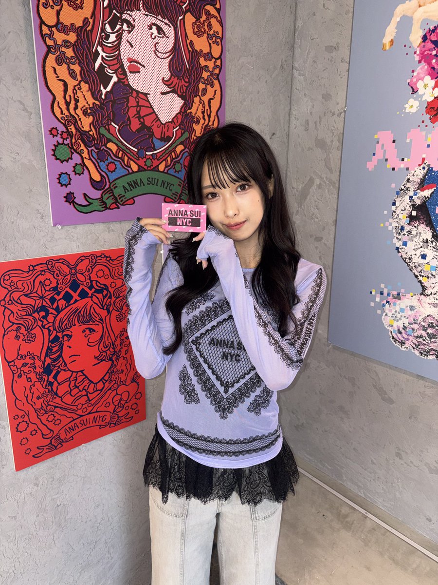 ANNASUINYC's tweet photo. 💚 OCHA NORMA 北原ももさんが
「GIRLS AT PLAY POP-UP STORE」にご来店くださいました！

annasui nycのアイテムをとっても素敵に着こなしていただきありがとうございます💜✨

ご来場いただきありがとうございました！

#annasuinyc #ocha_norma #北原ももさん https://t.co/uWnkTzXpWq