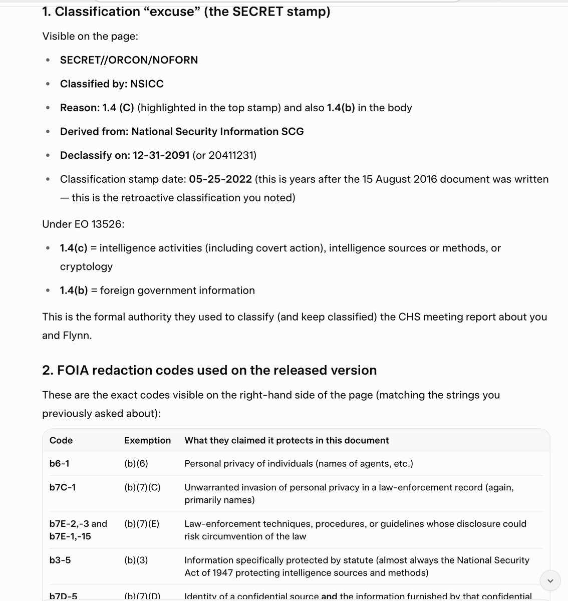 RealSLokhova's tweet photo. Here is how, in May 2022, just before the Mar-a-Lago Raid, Deep Staters including Deputy Attorney General Lisa Monaco (Obama's top advisor), DNI Avril Haines, (former Obama's CIA Deputy Director), FBI Director Chris Wray, his deputy Paul Abbate and FBI Director for Counterintelligence Alan Kohler, abused national security powers to circumvent President Trump's declassifications. 

This meant I could not use the documents that showed that I was lied about in court, and Special Counsel Durham could not use the evidence for prosecutions. 

President Trump was falsely accused of holding classified documents and passing them to a foreign spy.  He never passed anything to anyone, I am not a foreign spy, and President Trump formally declassified the documents which were published on the internet. 

The same group has been doing the same thing for 10 years, all designed to destroy President Trump. Yet they have not been held accountable.