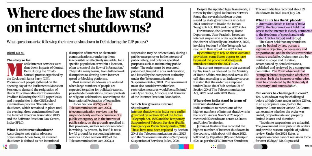 sone_do_mujhe's tweet photo. Law @ Internet shutdowns! https://t.co/RfXC8DLgxK