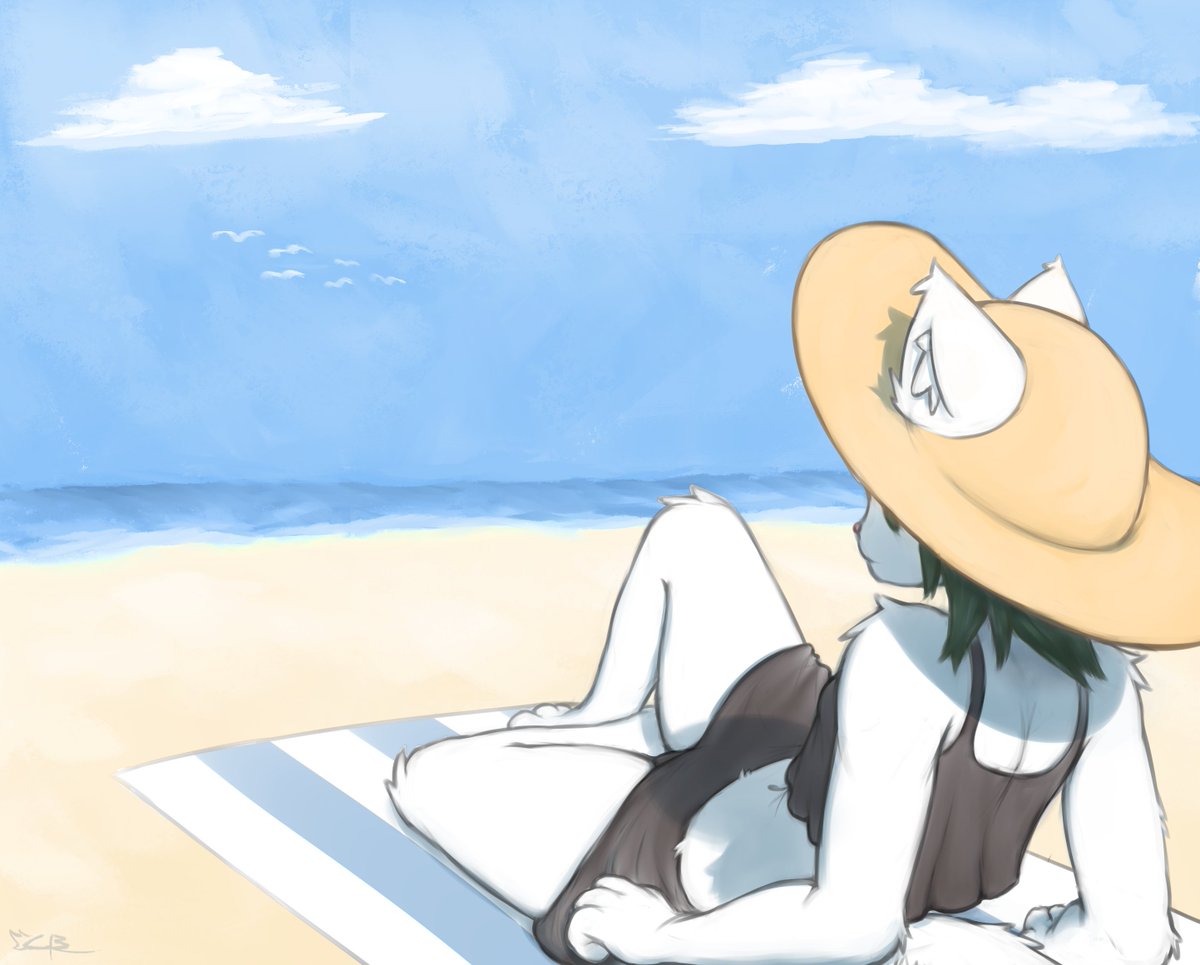 Catbird_121's tweet photo. Her only semblance of solace may be found here, in the sand. https://t.co/v6mfnuy8Fb