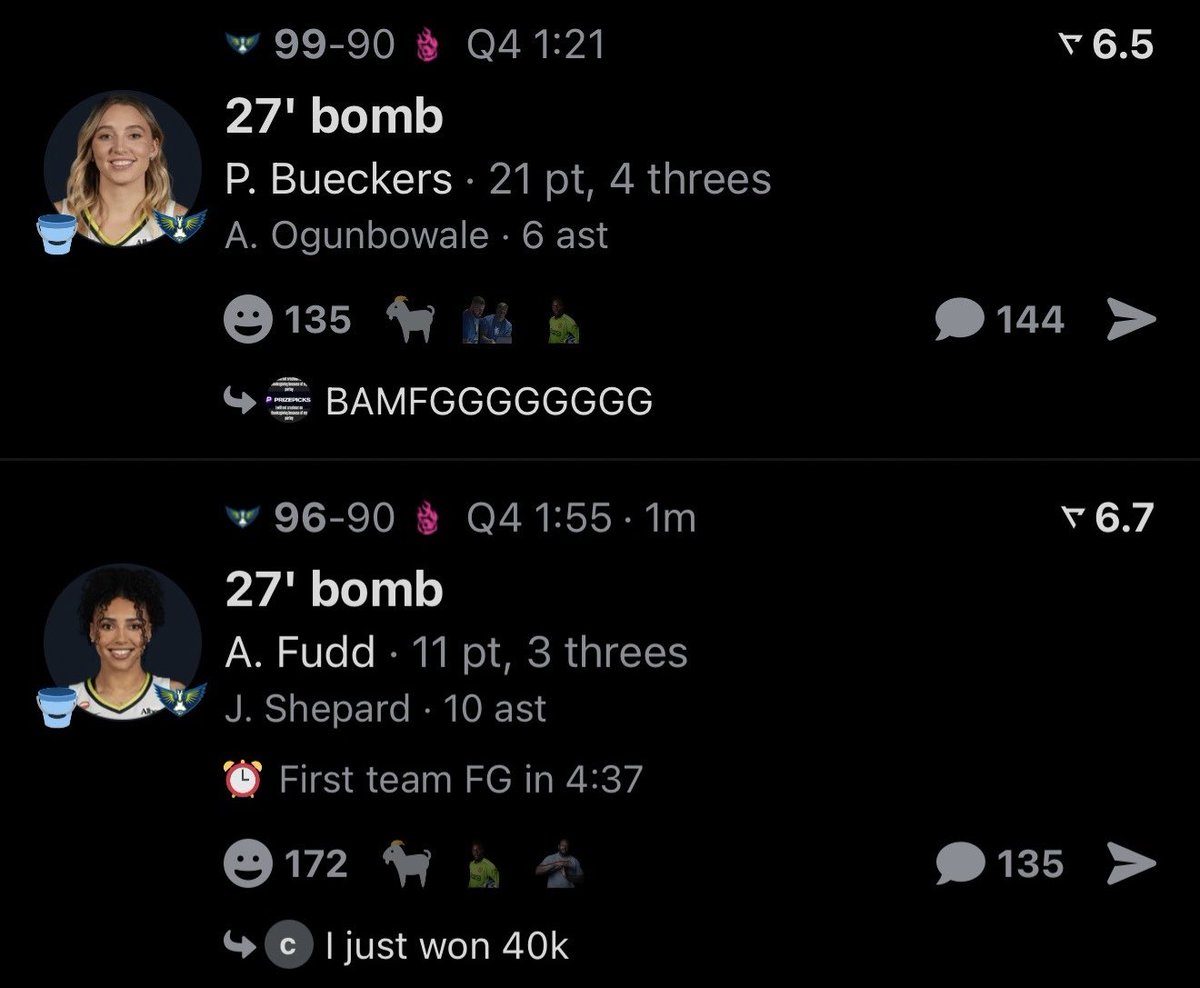 realapp's tweet photo. AZZI &amp; PAIGE BACK-TO-BACK THREES https://t.co/sc7FQ6OC62