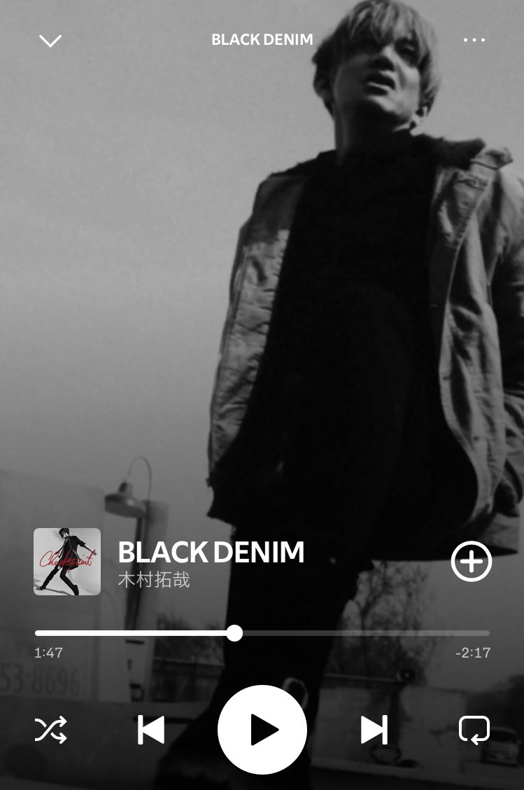 CandC_STAGE's tweet photo. ／
 🎵#Spotify で音楽を再生すると
再生画面でMusic Video映像が楽しめる
Spotify Canvasを「BLACK DENIM」で実施中！
＼

CanvasはInstagramのStoriesで
シェアしても楽しんでいただけます⭐️

🎧Listen to Spotify
▶︎https://t.co/v7I6TQIItl

#木村拓哉 #Checkpoint #CandC_STAGE https://t.co/ZFYaQJC5Uy