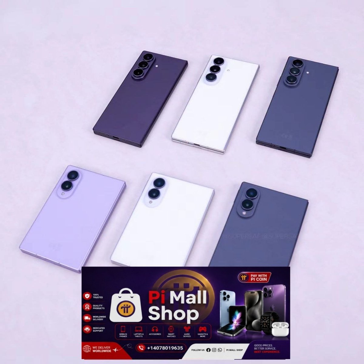 PiMALLSHOPv1's tweet photo. Promo‼️ Promo ‼️ Promo‼️
Hands-On with the Samsung Galaxy Z Fold 8 &amp; Fold 8 Ultra 😎
Available Gadgets you can buy with (50Pi - 100Pi)
#UnitedStates #PiNetwork
WhatsApp: +14078019635
FOLLOW OUR TELEGRAM GROUP
 ⏬
https://t.co/exEmXzkmf0 https://t.co/dpAbeN58kR