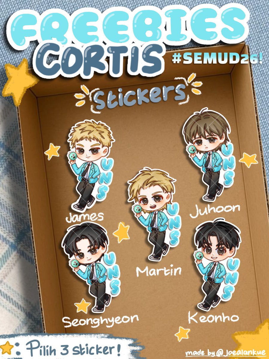 joealankue's tweet photo. HALOOO GUYSS #semud #semarmuda AKU PUNYA FREEBIES NIHH‼️(maaf telat). trade maupun non-trade boleh yah 🫶🏻. tapi aku cuman buat 20, jadi ini terbatas. sekalian moots juga dong di ig dan tt buat tugas 😣. kalo mau drop: nama + prodi + pilih stiker (3)

see u di uns guyss 👋🏻👋🏻 https://t.co/1lebwgyOCZ