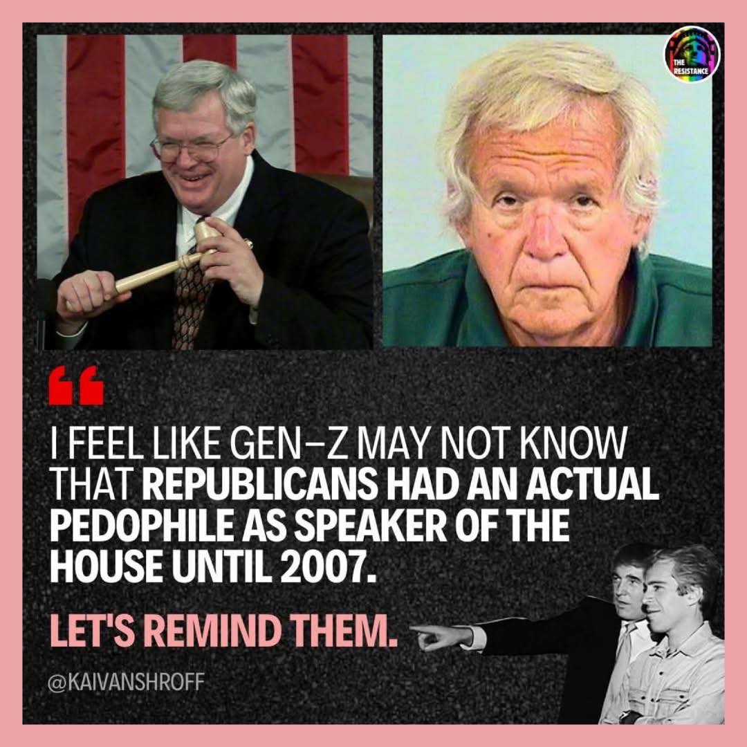 coffeeforclose's tweet photo. @MeidasTouch Dennis Hastert became Republican Speaker of the House with decades of accusations of Pedophilia, until he was finally removed, and later convicted. https://t.co/SKOUFlzsBy
