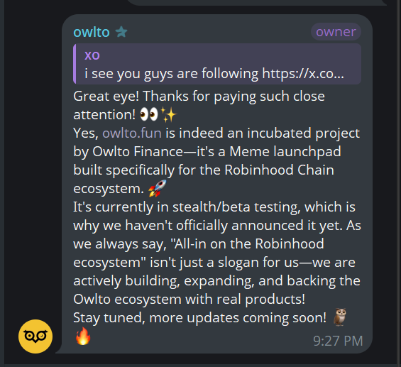 0x334ara's tweet photo. @owltofun @Owlto_Finance https://t.co/1HjouOPvNi they mentioned it in their telegram https://t.co/0pk3DSEkmS