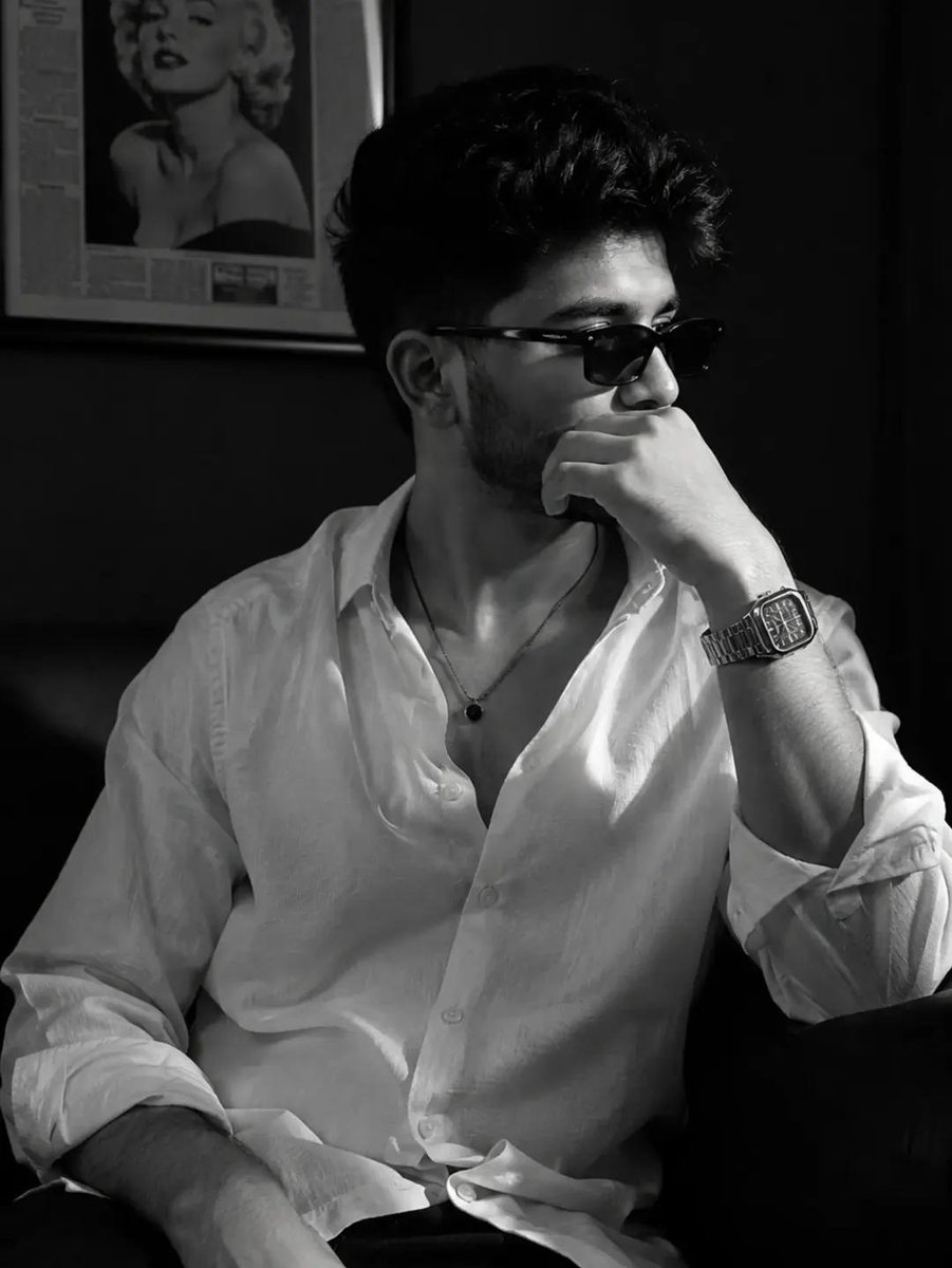 Cinematic B&W Café Portrait