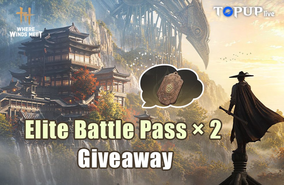 Topuplive_'s tweet photo. WWM Giveaway 
🎁 Prizes:
✨ 【Elite Battle Pass ($9.99)】
🏆 2 Winners

Rules: 
> Follow @Topuplive_
> Like &amp; RT 
> Comment anything
> Join the Discord latest giveaway: https://t.co/cVSrwEtF0d 

Ends at 2026/07/27
Winner will be announced in Discord!! 
#wherewindsmeet #風燕伝 https://t.co/sBVVqGzeyC