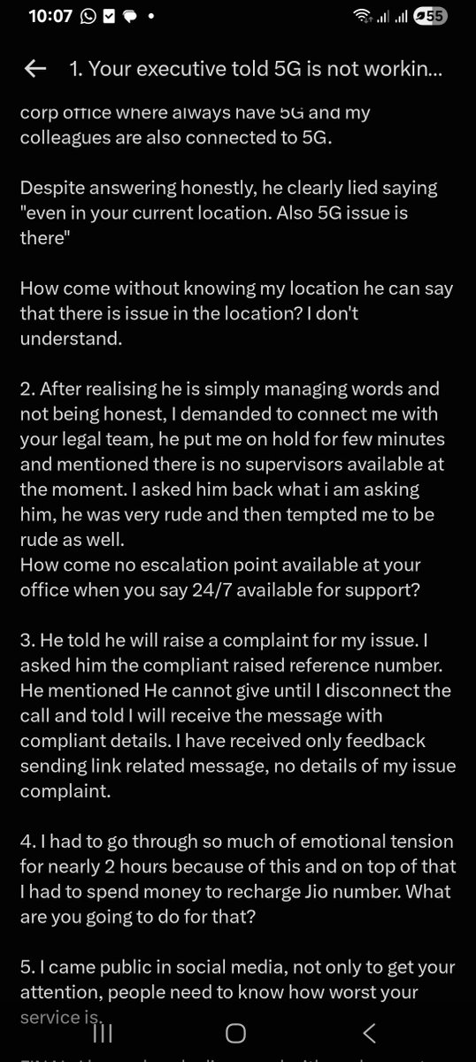 Ashokkumar4479's tweet photo. #corruptedairtel
@ndtvindia @aajtak @airtelindia @htTweets @timesofindia @TRAI
See how irresponsible Airtel and is cheating with unlimited 5G data packs with increased prices. I have gone through a lot with a customer care call with them. https://t.co/Q1vujOusyP