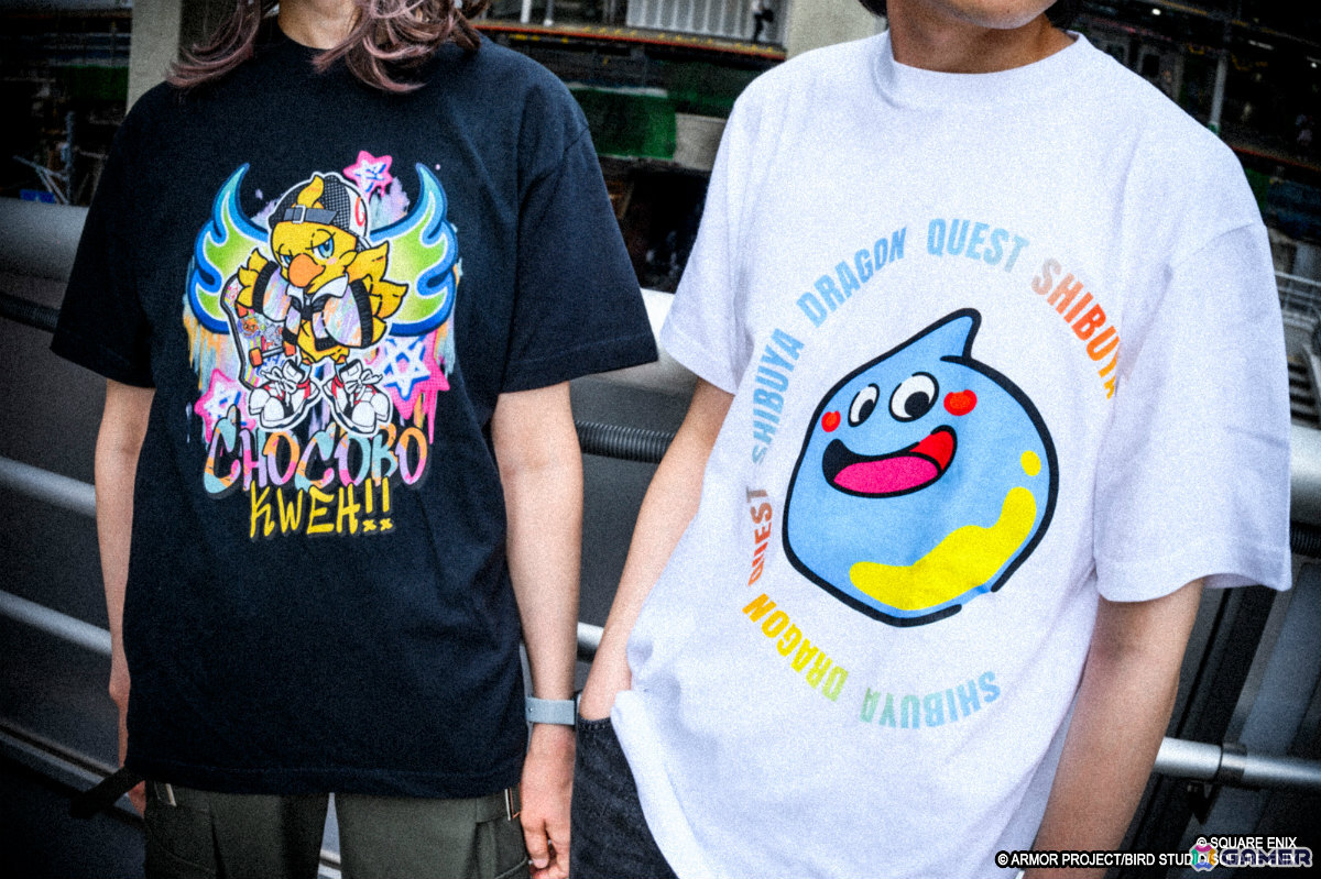 渋谷をイメージしたカラフル＆ポップなスライムとチョコボのTシャツが7