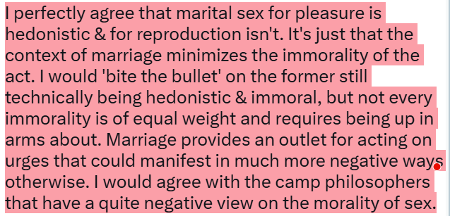 Zomhasfallen's tweet photo. @OfftheDimmadome @NotOkN1 We switched to a philosophical definition halfway because after I had clarified my original usage was casual, you made the baffling claim that pursuing premarital sex wasn't hedonistic in any variety of the philosophy, which is hilarious to anyone familiar with Aristippus' life. https://t.co/IuNbvKdPsh