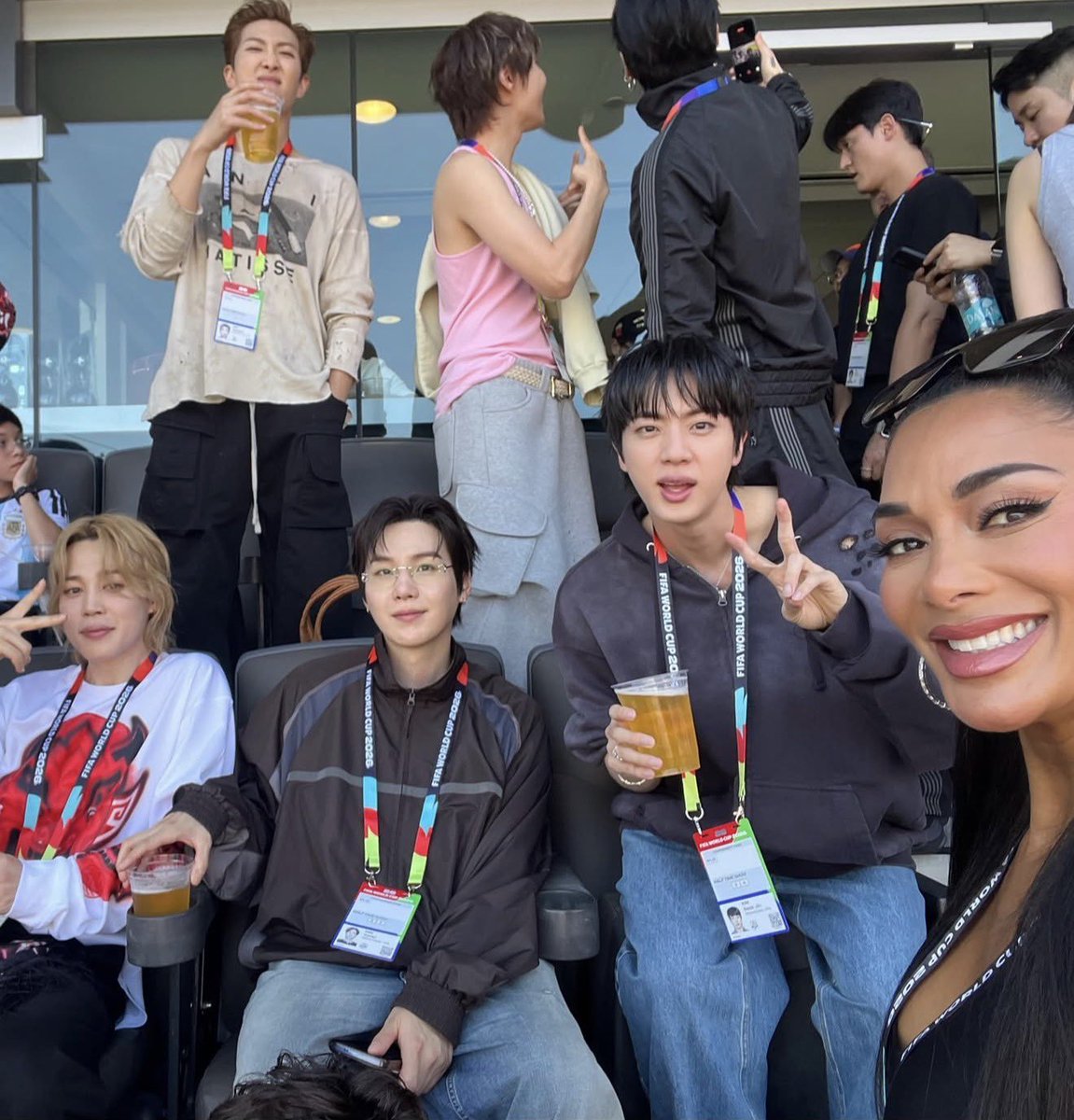 sodyna18's tweet photo. [ 📷 ] #BTS via Nicole Scherzinger Ig Post 

#BTSxWORLDCUP2026

(https://t.co/aLl0fVsxeK) https://t.co/weB3b199Xm