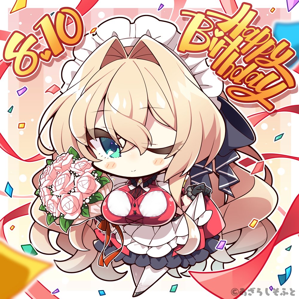 AzarashiSoft's tweet photo. 本日は『アマカノ3』のヒロイン、レティのお誕生日です！
メイド服姿のレティを、SD原画担当の茜屋さんに描き下ろしていただきました！

ちなみにフルネームは「スカーレット・斑鳩・ウィスタリア」です。
出会った頃は無表情だったカノジョも、今ではこんなに素敵な微笑を！
#アマカノ3 https://t.co/xS6fMxXGOJ