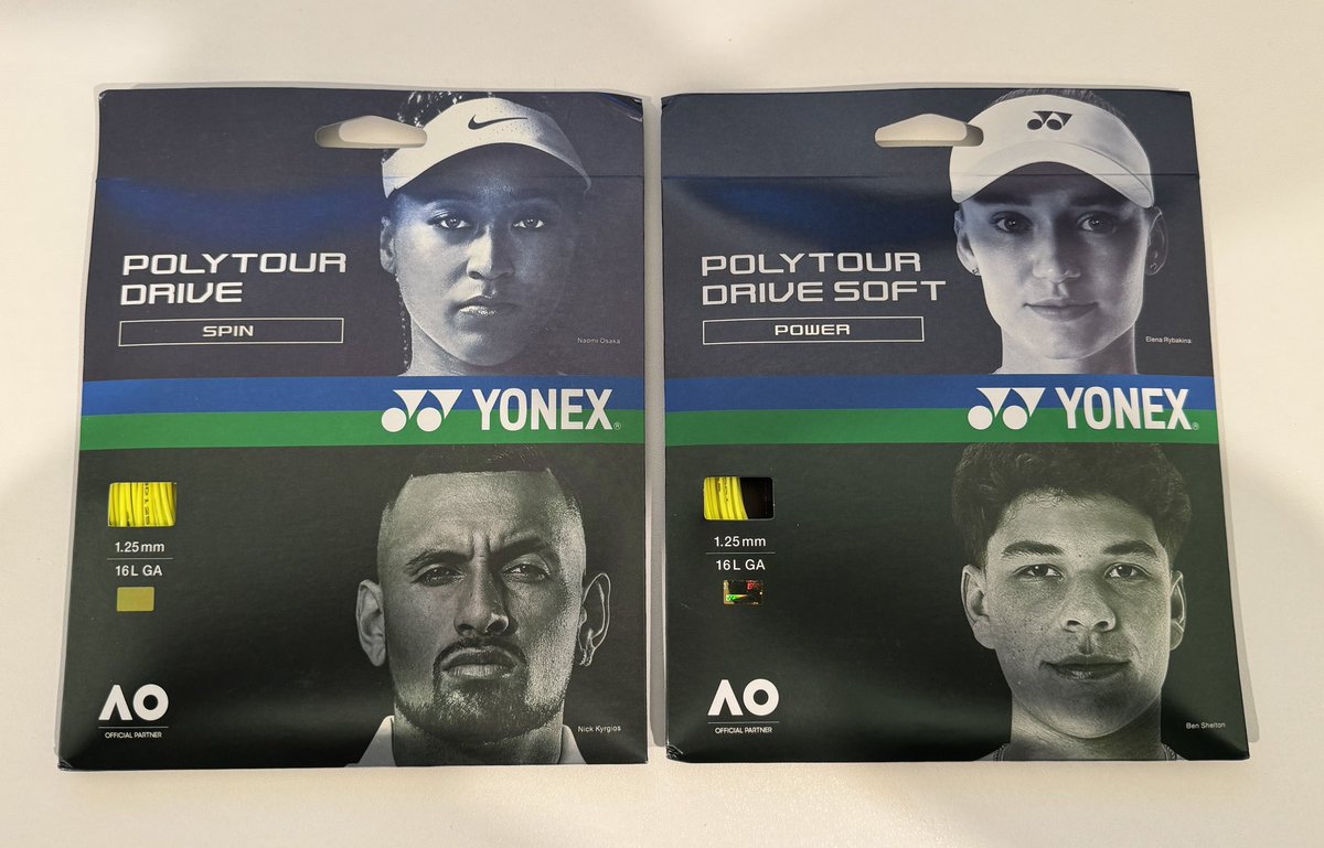 Around40Tennis's tweet photo. ポリツアードライブのソフトが出ていたので試しに購入。台湾製らしく日本で流通していない？そして値段が安い。ソフトじゃないノーマルの方は数回使用したことがあり、打ちごたえある打感かつスピードボールが打てた印象あり。
さてどんなもんか https://t.co/89qPsgDKT4