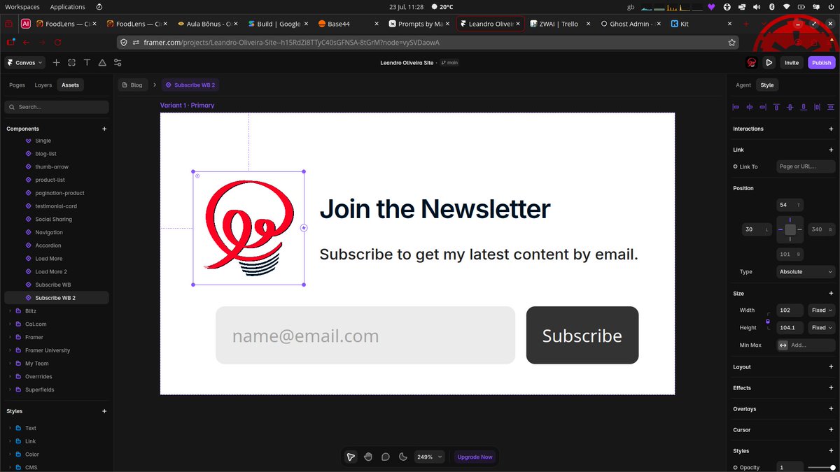leandrooliivera's tweet photo. here we go again, back to @framer
I'll be sharing the link of my new newsletter soon, meanwhile, is just work in progress.

stay tuned folks,
:) https://t.co/Z2T7LwOOSv