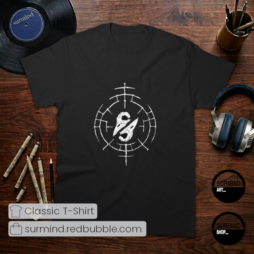 surmindshop's tweet photo. Thought and memory. 👁️🗨️
Embrace the Allfather's gaze with the "Duality of Odin" tee. This weathered white ink design features Huginn and Muninn.
Shop: https://t.co/nLEyduGr9W
#NorseMythology #Redbubbe #SurmindArt https://t.co/NLM0nx8bxD