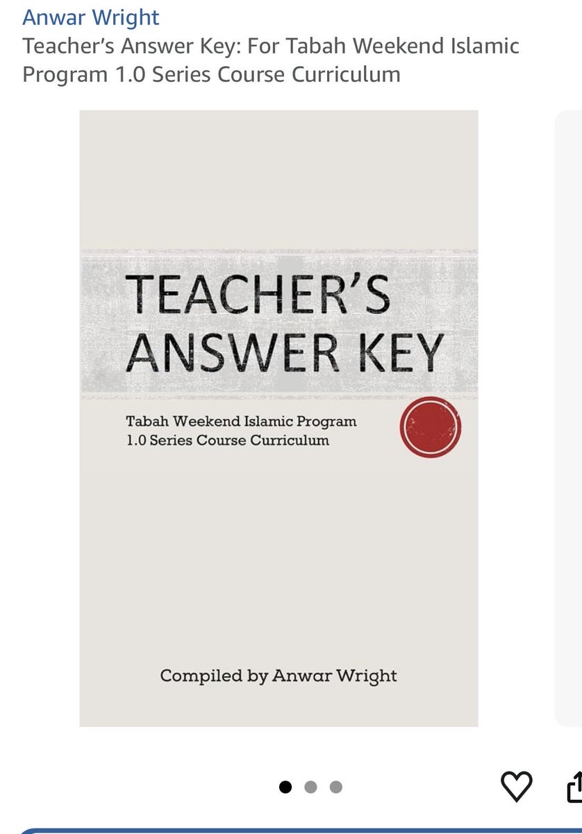 anwarphilly's tweet photo. Now available! Teacher’s Answer Key that accompanies the Tabah Islamic Weekend Program Curriculum workbook. Excellent resource for parents, homeschool facilitators, weekend schools, and Islamic schools…

https://t.co/BWmGeed4qJ https://t.co/02dcRbmrFK