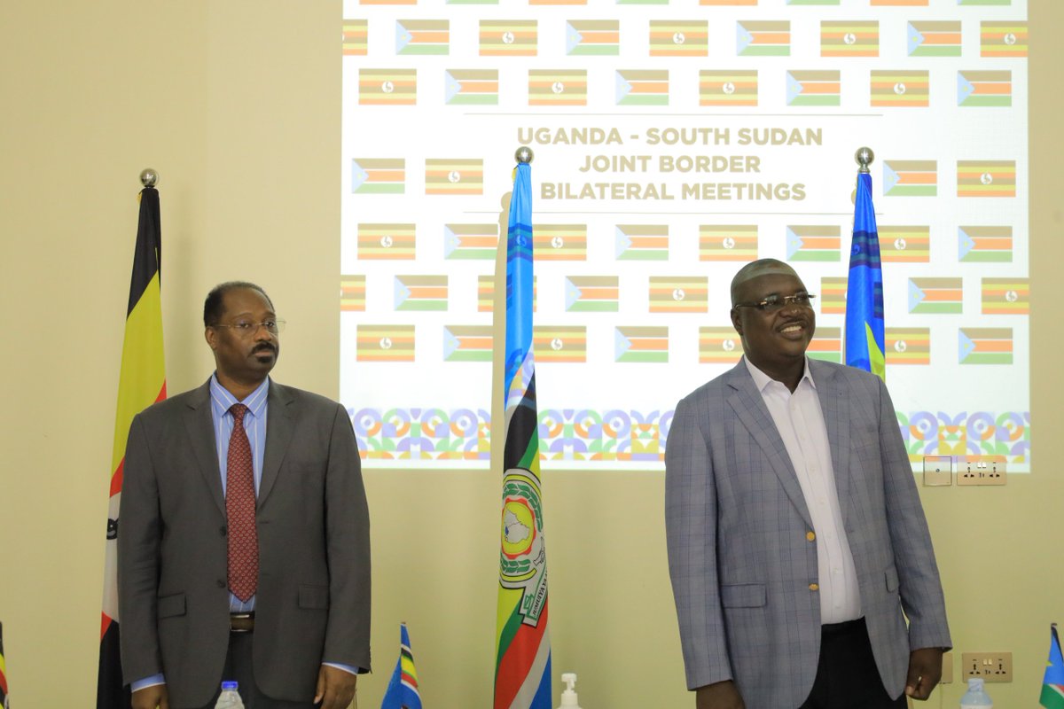 UgandaMFA's tweet photo. The Uganda–South Sudan Joint Border Bilateral Meetings began today 23rd July 2026 in Arua. This 2-day engagement operationalizes the July 2025 directive by H.E. Yoweri Museveni and H.E. Salva Kiir to institutionalize regular border meetings. The goal is to turn policy into action on trade, security, and community relations. Discussions will tackle tariff and non-tariff barriers, streamline customs in line with EAC protocols, strengthen joint patrols, and promote peaceful co-existence. Officials from Foreign Affairs, Trade, Defence, Lands and Revenue plus border leaders are present. #Uganda #SouthSudan #EAC #BorderBilateral #Museveni #SalvaKiir #Arua #RegionalIntegration