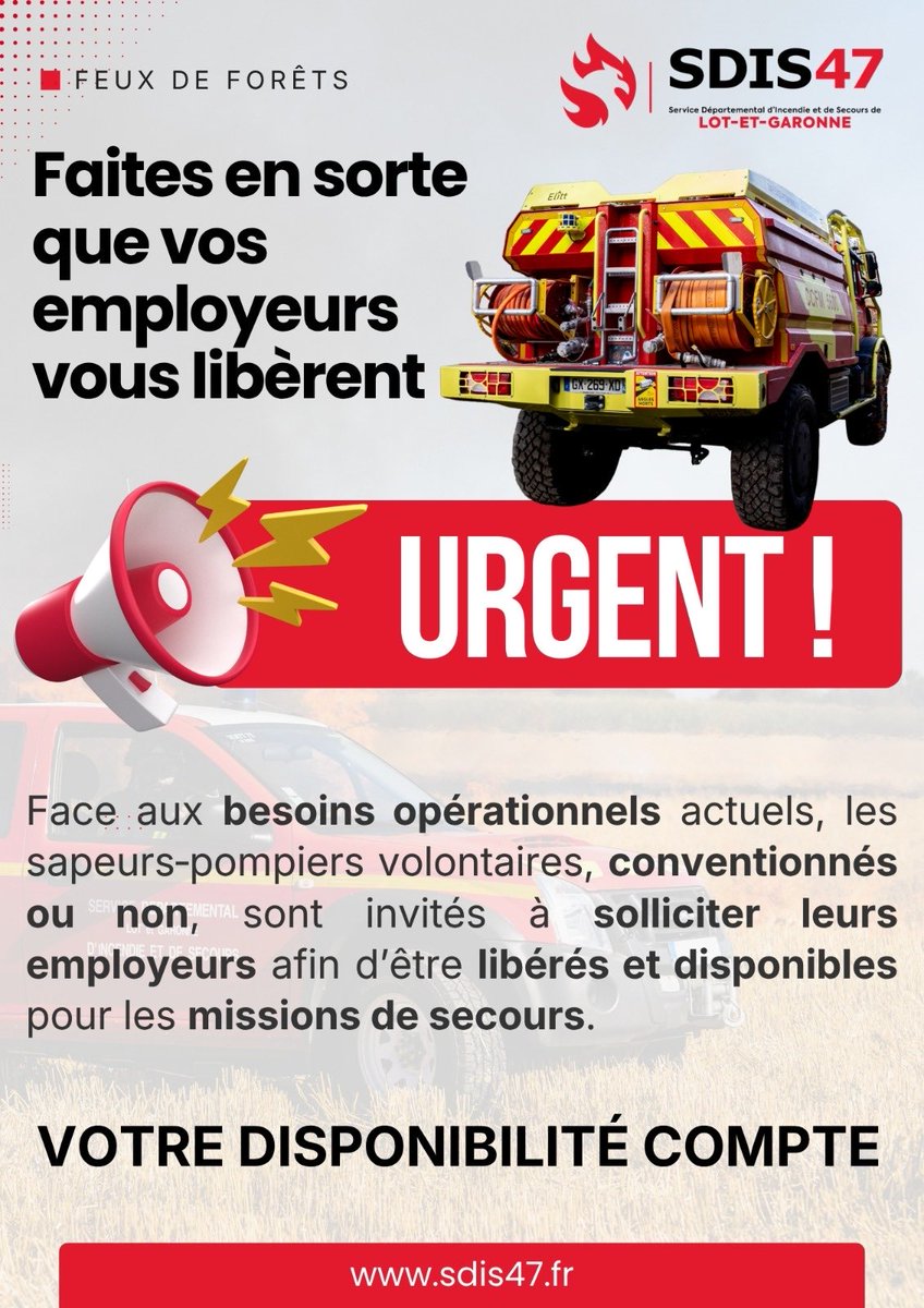 sdis47's tweet photo. #sdis47 #sapeurspompiers #employeur https://t.co/kn6C7rZtI1