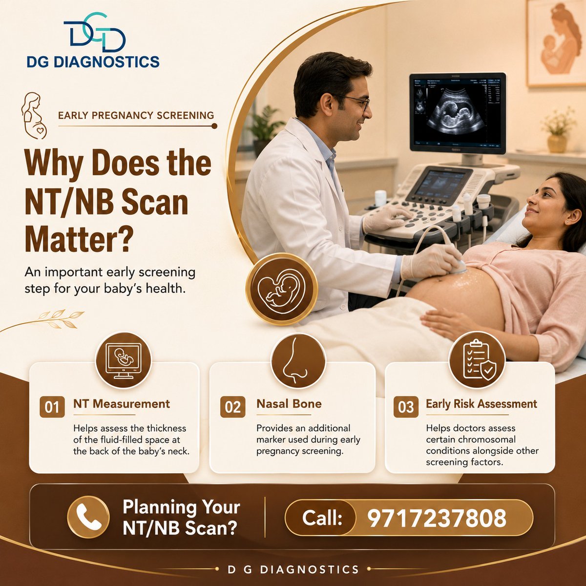 dgdiagnostics's tweet photo. The #NT/#NBscan is an important first-trimester #screening examination that assesses #nuchaltranslucency and the #nasalbone as part of a broader #riskassessment.
Remember: It's a screening test, not a diagnosis.
📞 9717237808
#NTNBScan #PregnancyCare https://t.co/IbGrB6cv2X