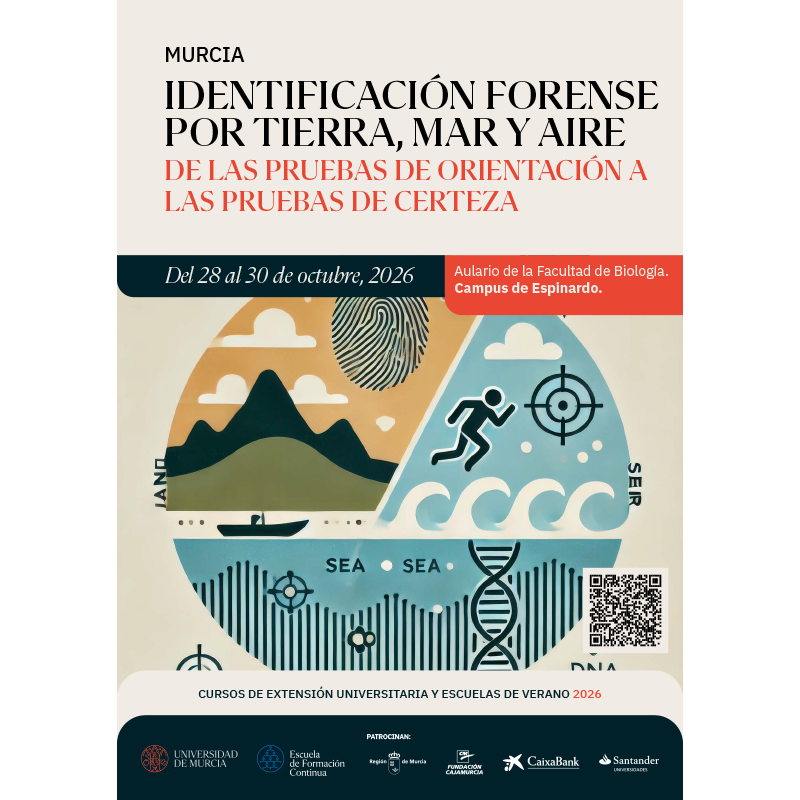 extensionumu's tweet photo. #CursosUMU
Identificación #forense por tierra, mar y aire. de las pruebas de orientación a las pruebas de certeza
🗓️28-30 octubre #Murcia
🌐Programa: https://t.co/zOYDKCyGpX
#identificación #migración #criminología #peritos #medicina #Cursosdeverano https://t.co/qc8MSwO5L1