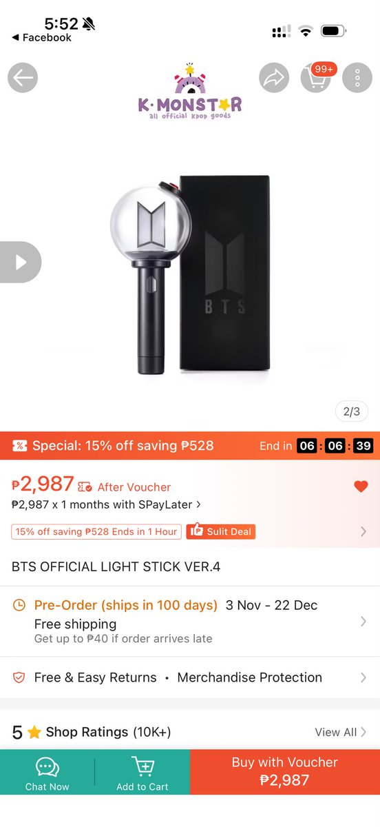 luccckycarteu's tweet photo. @ShopeePH BTS Light Stick V4
https://t.co/JKF7OaFxQz https://t.co/BxR40qcyzM