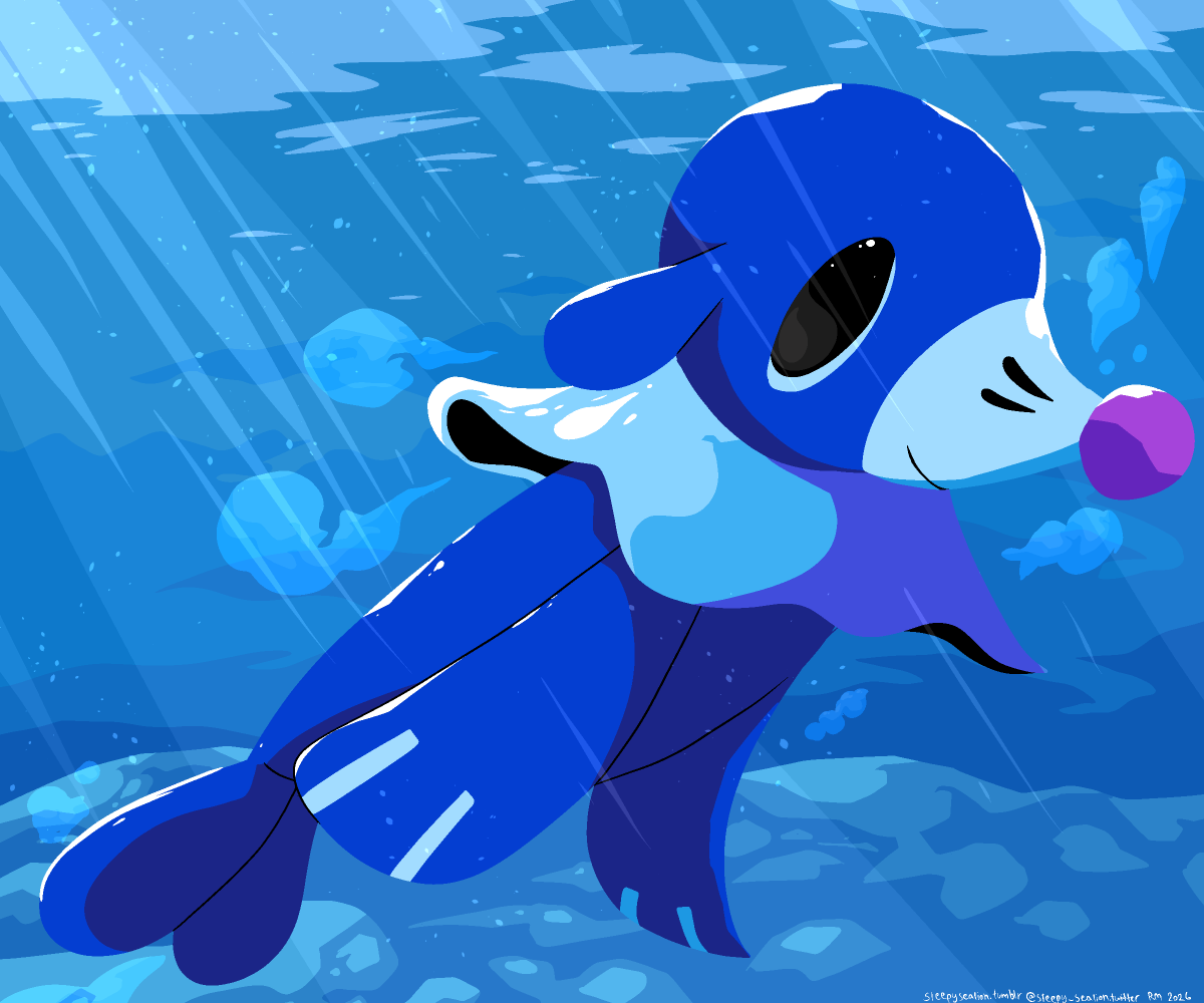 sleepy_sealion's tweet photo. Ocean Bullet #pokemon #popplio #pokemonfanart #pkmnart https://t.co/ZIrMQHvOui