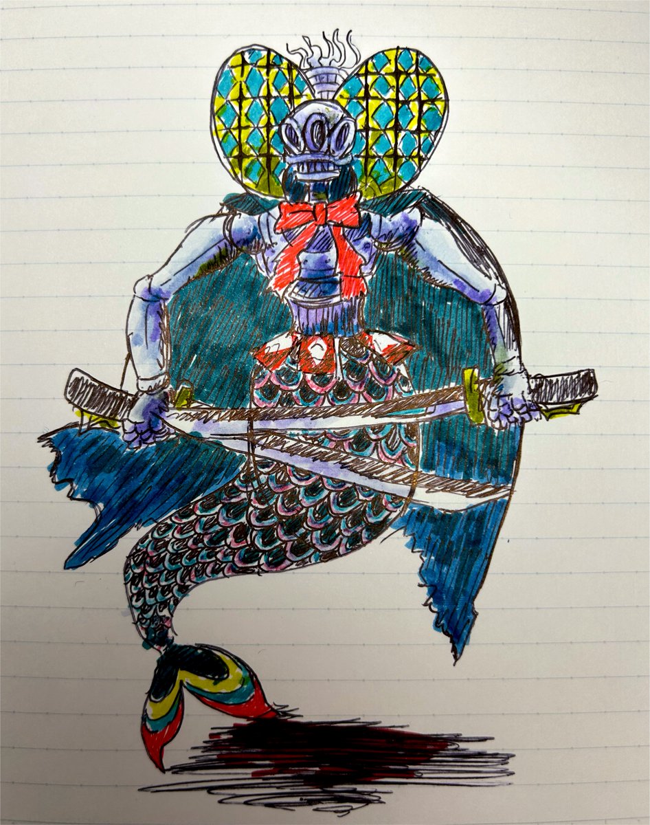 Yaguchi_mori's tweet photo. 何も見ずにオクタヴィア描いてみた（なぜルーズリーフに描いた） https://t.co/e9zZlSYe0x