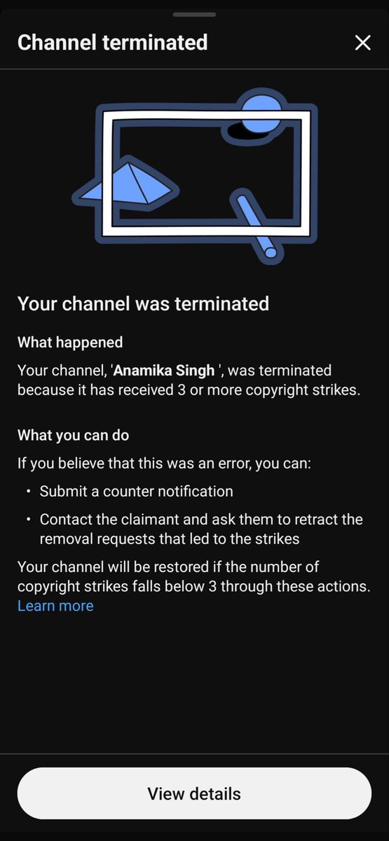 anamikasingh291's tweet photo. Please help me @hotstar_helps team my YouTube channel get terminated due your 3rd strike on my channel on 17 June please help me to restored my channel 🙏🏻🙏🏻 @TeamYouTube @JioHotstar @reliancejio @ColorsTVHD2 @RichaYamini https://t.co/u6DRIljC4l