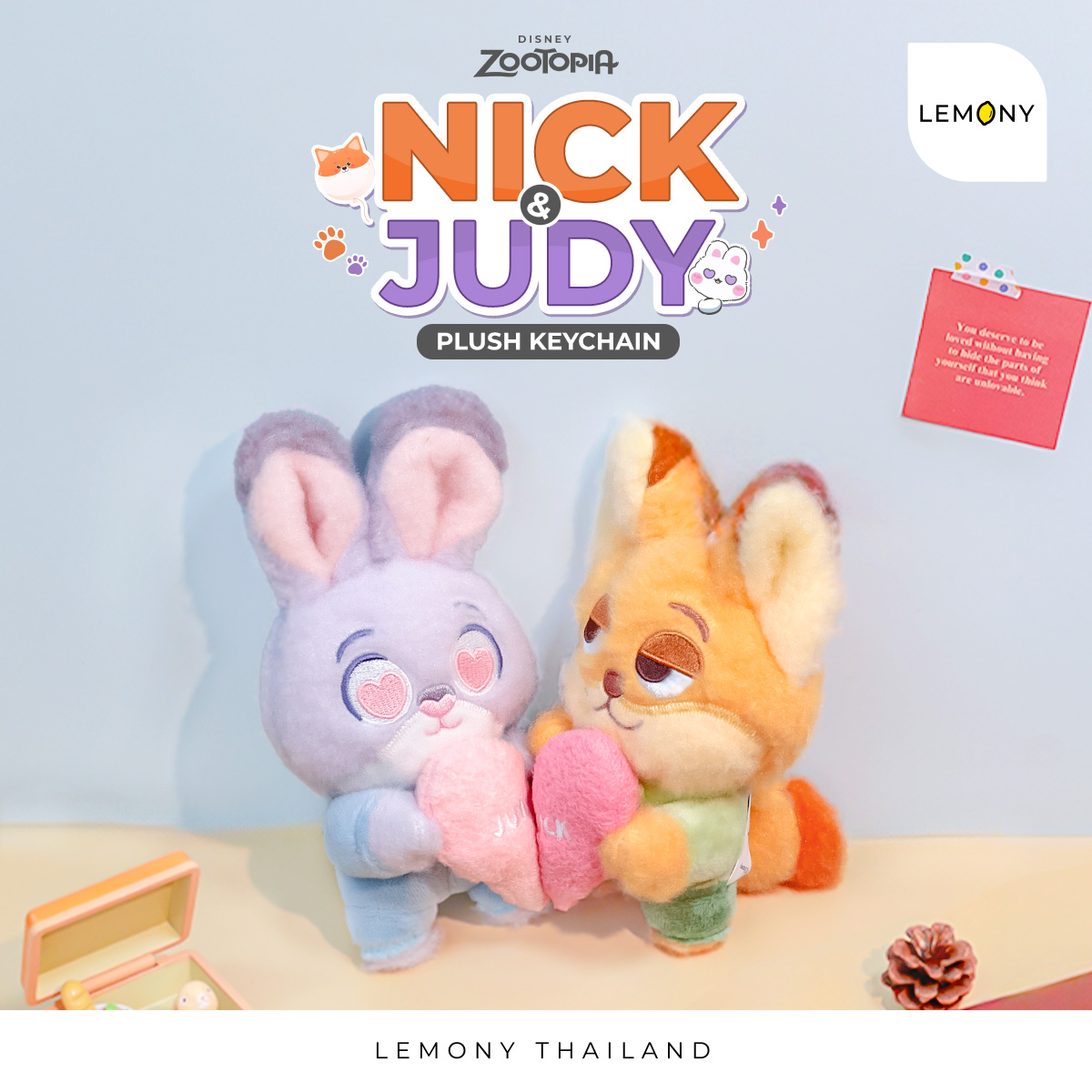 LemonyThailand's tweet photo. 🐰🦊 คู่หูตัวป่วนจาก 𝗭𝗢𝗢𝗧𝗢𝗣𝗜𝗔 พร้อมจะมาดูแลหัวใจทุกคนแล้ว! 💖

พบกับพวงกุญแจตุ๊กตา JUDY และ NICK
ที่มาถ่ายทอดช่วงเวลาที่แสนอบอุ่นในดีไซน์สุดคิ้วท์
พร้อมลูกเล่นพิเศษด้วยแม่เหล็กที่หัวใจสามารถดูดเข้าหากันได้ 💞
💫 จะห้อยคู่กับกระเป๋า แบ่งกันพกกับเพื่อนซี้ หรือมอบให้คนพิเศษ
ก็ทั้งน่ารักและมีความหมายในทุกโมเมนต์เลยยย

🍋 𝐏𝐫𝐢𝐜𝐞 399.-

📍 สามารถสั่งซื้อสินค้าช่องทางออนไลน์ได้ที่
• Shopee : https://t.co/tuQH2UkaNU
• Lazada : https://t.co/UUdA0c9XND
• TikTok : https://t.co/6CMhXfXqfp

📍สามารถสอบถามรายละเอียดเพิ่มเติมได้ที่ร้าน LEMONY STORE ทุกสาขาและช่องทางออนไลน์
• Facebook : Lemony Thailand
• Instagram : lemony.thailand
• TikTok : lemony.thailand
• Lemon8 : lemony.thailand
• X : @LemonyThailand
• LINE OFFICIAL : @lemonythailand
คลิก https://t.co/Fki6tLBM7X

#LEMONY #LEMONYSTORE #LEMONYTHAILAND #เลโมนี่ #กระเป๋าดินสอ #ดิสนีย์ #ของมันต้องมี #พวงกุญแจ #Zootopia #ไอเทมน่ารัก #ของขวัญน่ารัก #MustHaveItem #แฟนดิสนีย์ #disney