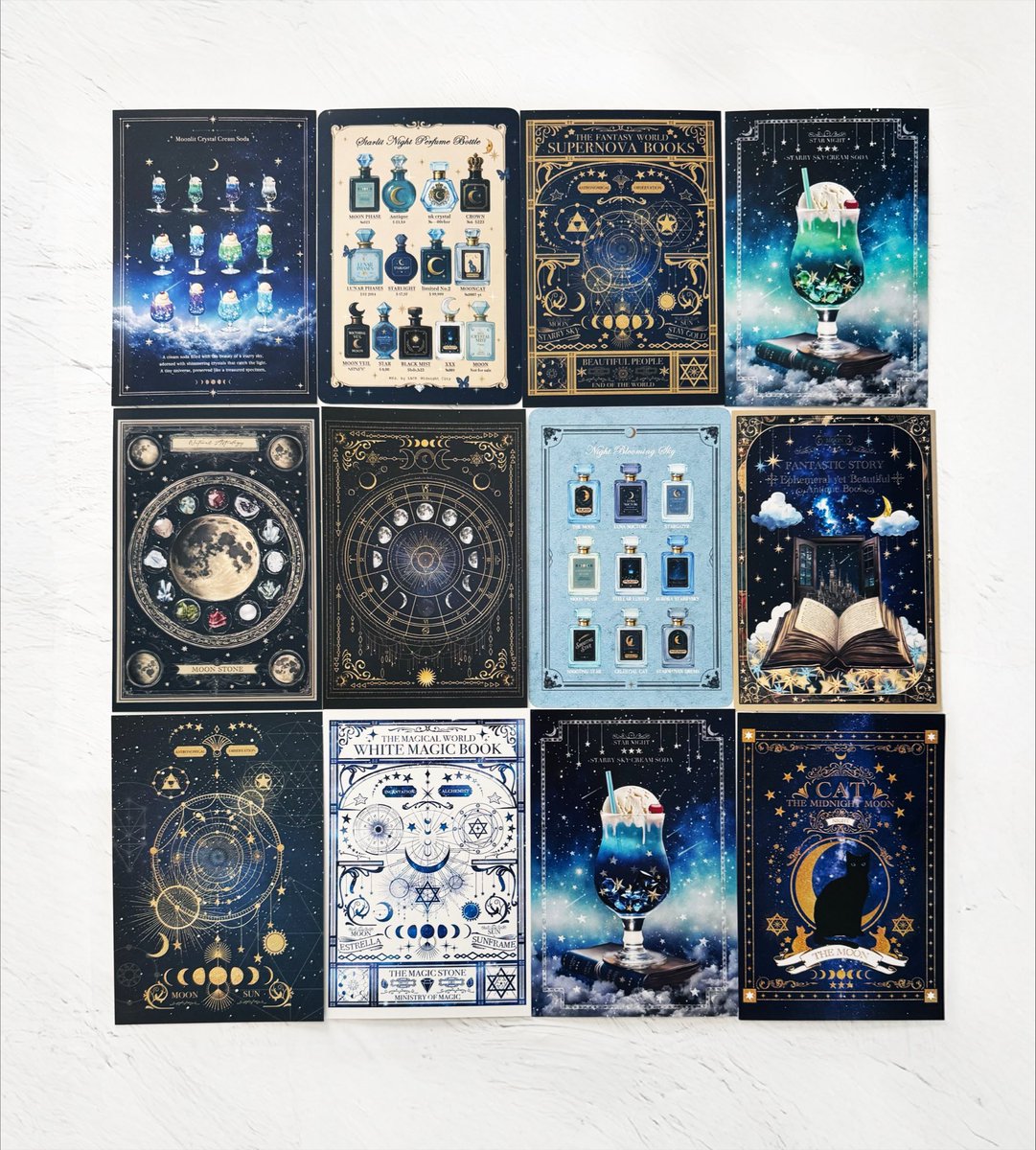 星空と夜空と天体柄のポストカード💫 個展では様々な柄のポストカード
