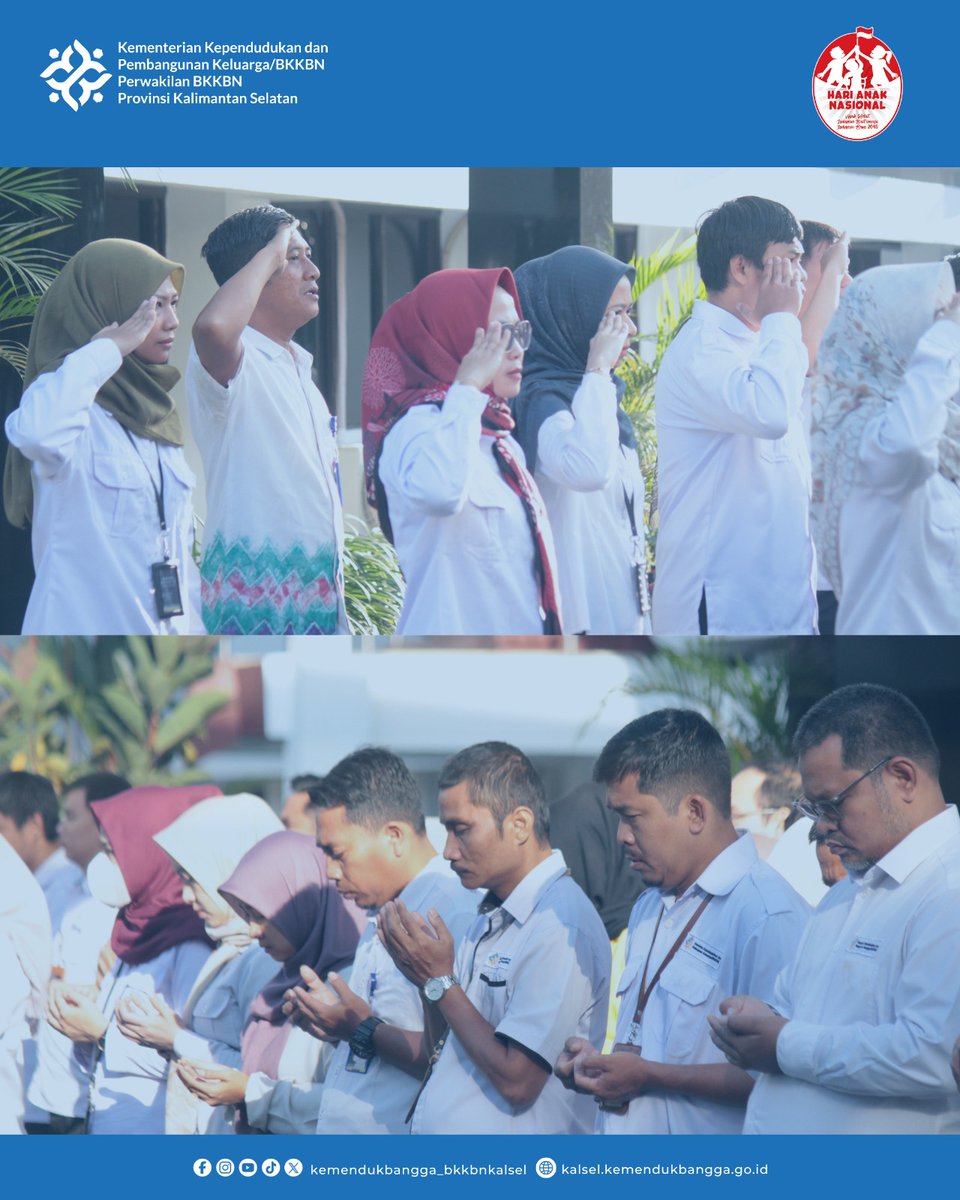 BKKBNKalsel's tweet photo. Pesan tersebut mengemuka dalam peringatan Hari Anak Nasional Tahun 2026 yang digelar di Halaman Kantor Perwakilan BKKBN Provinsi Kalimantan Selatan, Kamis (23/7). https://t.co/J3ZfQqwX79