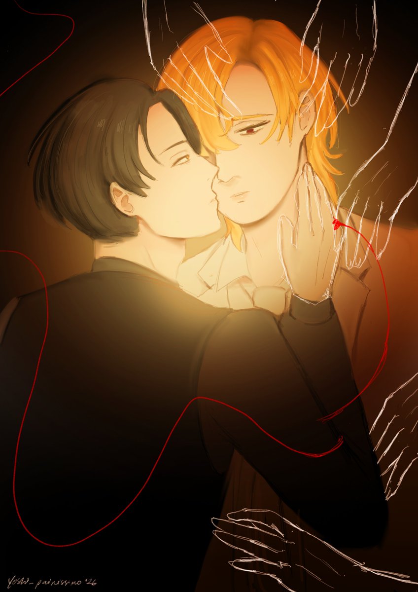 painissimo's tweet photo. it's an honor to feature a piece i made in this zine. go check all the amazing works here! thank you for having me :) 

a kiss from judas. 📝🎆 #yoshis_ocs  #intheactofdevotionzine https://t.co/3IWBoiyCzj